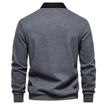 Polohemd - Pullover - Langarm - Polopullover - Herrenbekleidung-Chaps Herrenmode
