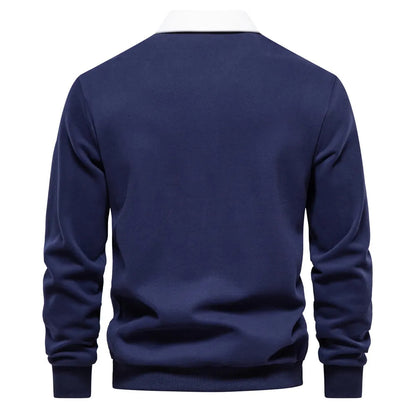 Polohemd - Pullover - Langarm - Polopullover - Herrenbekleidung-Chaps Herrenmode