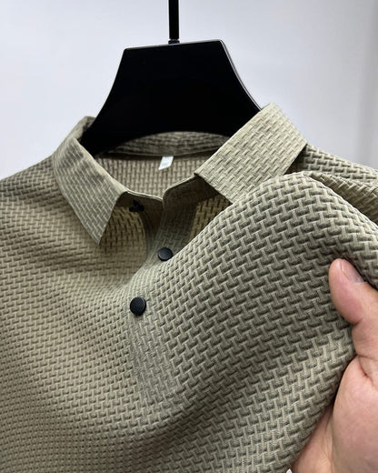 Polohemd | Vierteltrikot | Leichtgewicht | Polo-T-Shirt | Herrenhemden-Beige-S-Chaps Herrenmode