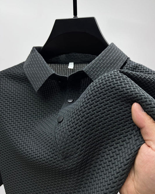 Polohemd | Vierteltrikot | Leichtgewicht | Polo-T-Shirt | Herrenhemden-Grau-S-Chaps Herrenmode