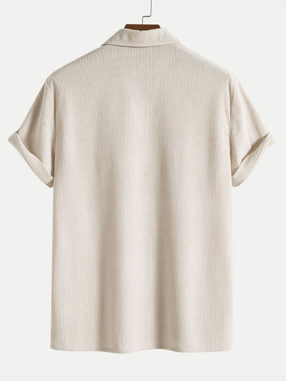 Polohemd ohne Knöpfe | V-Ausschnitt | Kurzarm | Polohemden | Herrenhemden-Chaps Herrenmode