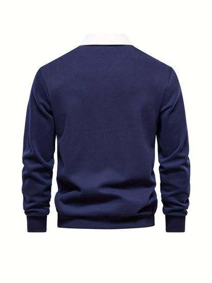 Poloshirt | Umlegekragen | Viertel-Knopfleiste | Langarm-Poloshirts | Herrenhemden-Chaps Herrenmode