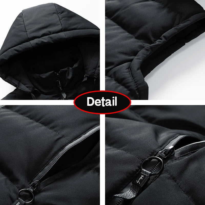 Puffer Vest – ärmellose Weste mit Kapuze und Reißverschluss für Herren als wärmende Körperbedeckung für den Winter-Chaps Herrenmode