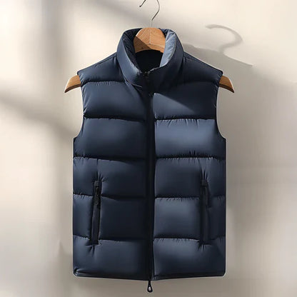 Puffer Weste | Ärmellos | Körperwärmer | Winterweste | Herrenweste-Marineblau-XS-Chaps Herrenmode