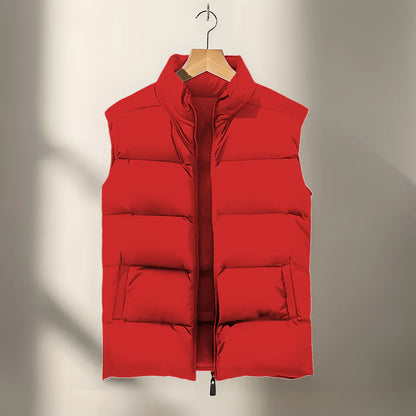 Puffer Weste | Ärmellos | Körperwärmer | Winterweste | Herrenweste-Rot-XS-Chaps Herrenmode