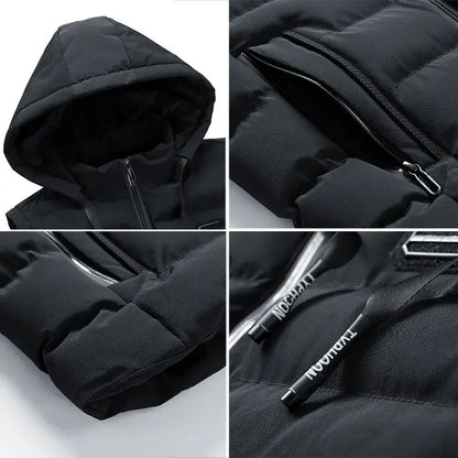 Puffer Weste | Mit Reißverschluss | Mit Kapuze | Körperwärmer | Herren-Puffer Weste-Chaps Herrenmode