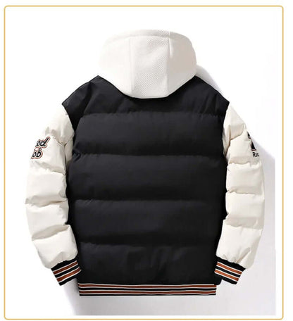 Pufferjacke - Mit Kapuze - Wattiert - Baseballjacke - Winterjacke für Männer-Chaps Herrenmode