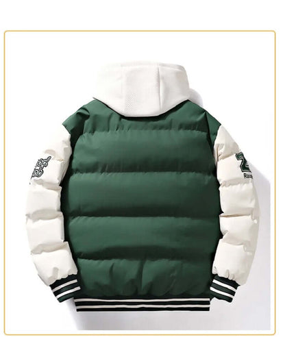 Pufferjacke - Mit Kapuze - Wattiert - Baseballjacke - Winterjacke für Männer-Chaps Herrenmode