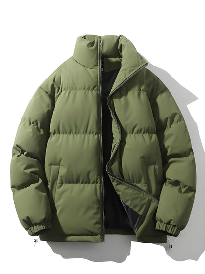 Pufferjacke - Warm gefütterte Herrenjacke in Übergröße für den Winter-Grün-S-Chaps Herrenmode