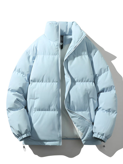 Pufferjacke - Warm gefütterte Herrenjacke in Übergröße für den Winter-Hellblau-S-Chaps Herrenmode
