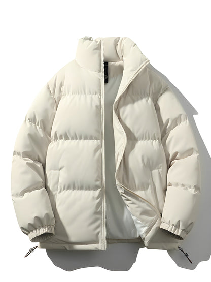 Pufferjacke - Warm gefütterte Herrenjacke in Übergröße für den Winter-Weiß-S-Chaps Herrenmode