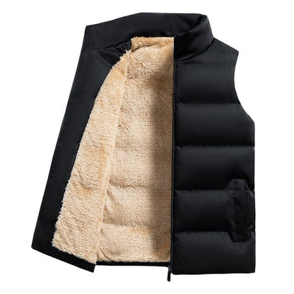 Pufferweste - Ärmellose gepolsterte Weste für Männer Winterweste-Schwarz-S-Chaps Herrenmode