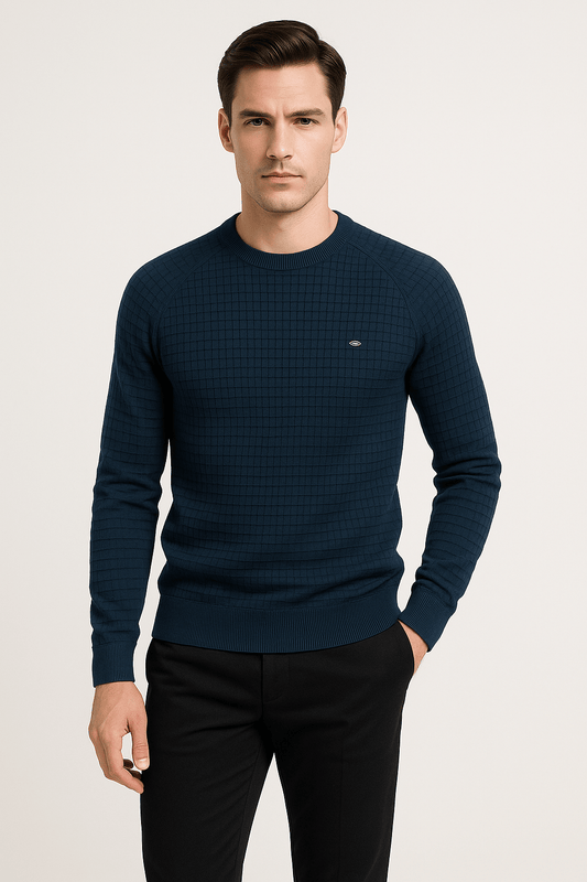 Pullover - Herren Rundhals Langarm Pullover Sweatshirt-Chaps Herrenmode