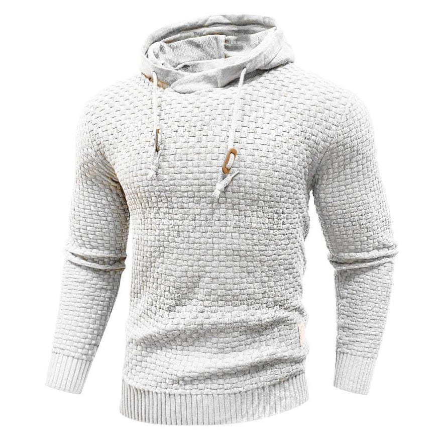 Pullover Hoodie - Kordelzug - Slim Fit - Kapuzenpulli - Hoodie für Männer-Weiß-M-Chaps Herrenmode