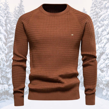Pullover | Langarm | Rundhalsausschnitt | Strickpullover | Herrenbekleidung-Braun-S-Chaps Herrenmode