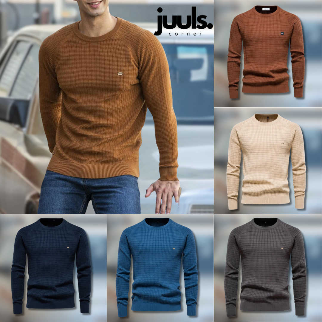 Pullover | Langarm | Rundhalsausschnitt | Strickpullover | Herrenbekleidung-Chaps Herrenmode