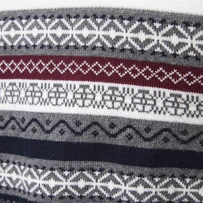 Pullover mit Reißverschluss - Hochgeschlossener Pullover – Strickpullover – Herren-Pullover mit halbem Reißverschluss-Chaps Herrenmode