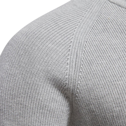Pullover mit halbem Reißverschluss | Hoher Kragen | Winter | Strickpullover | Herren-Strickpullover-Chaps Herrenmode