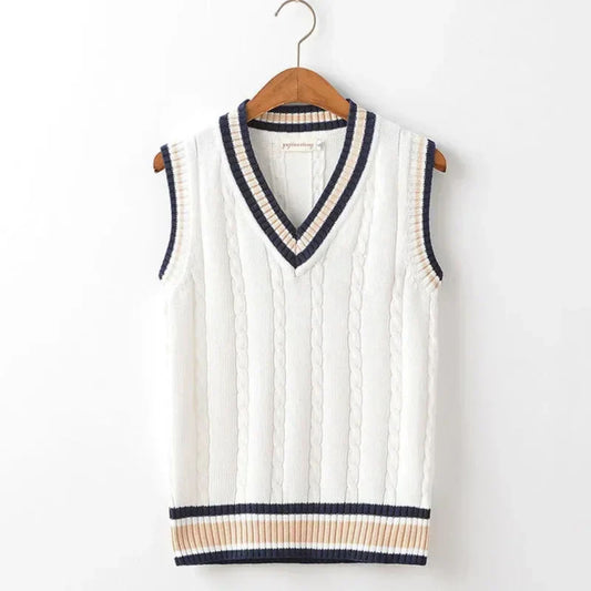 Pulloverweste - Herren ärmellose V-Ausschnitt Pullover Strickweste-Chaps Herrenmode