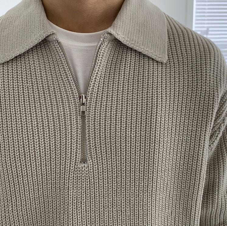 Quarter Zip Pullover | Collared | Half Zip | Strickpullover | Herrenstrickwaren-Chaps Herrenmode