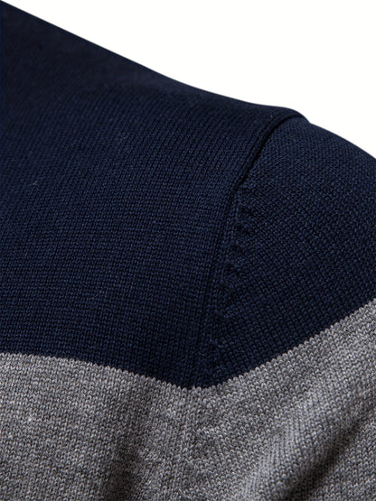 Quarter Zip Pullover - Pullover mit halbem Reißverschluss für Männer - Strickpullover-Chaps Herrenmode