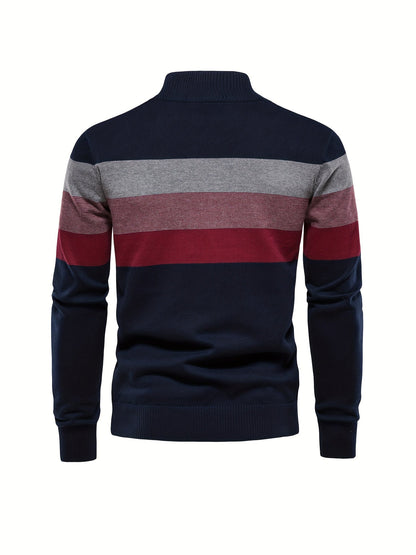 Quarter Zip Pullover - Pullover mit halbem Reißverschluss für Männer - Strickpullover-Chaps Herrenmode