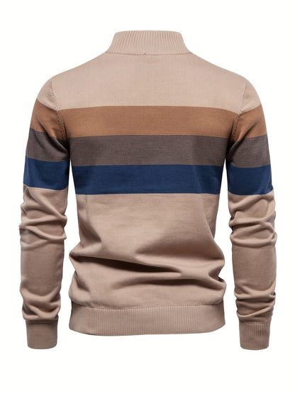 Quarter Zip Pullover - Pullover mit halbem Reißverschluss für Männer - Strickpullover-Chaps Herrenmode