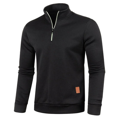 Quarter Zip Sweatshirt | Langarm | Hoher Kragen | Pullover mit halbem Reißverschluss | Quarter Zip Sweatshirts für Männer-Chaps Herrenmode