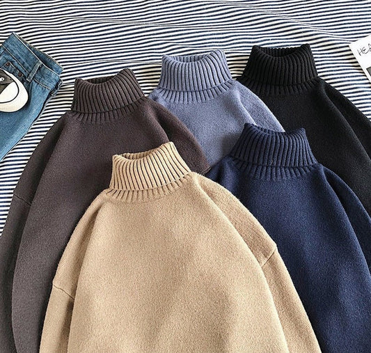 Rollkragenpullover | Warm | Loose Fit | Strickpullover | Winterkleidung für Männer-Chaps Herrenmode