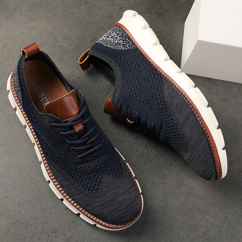 Schlupf-Sneakers - Bequeme Mesh-Walking-Schuhe für Männer-Blau-40-Chaps Herrenmode
