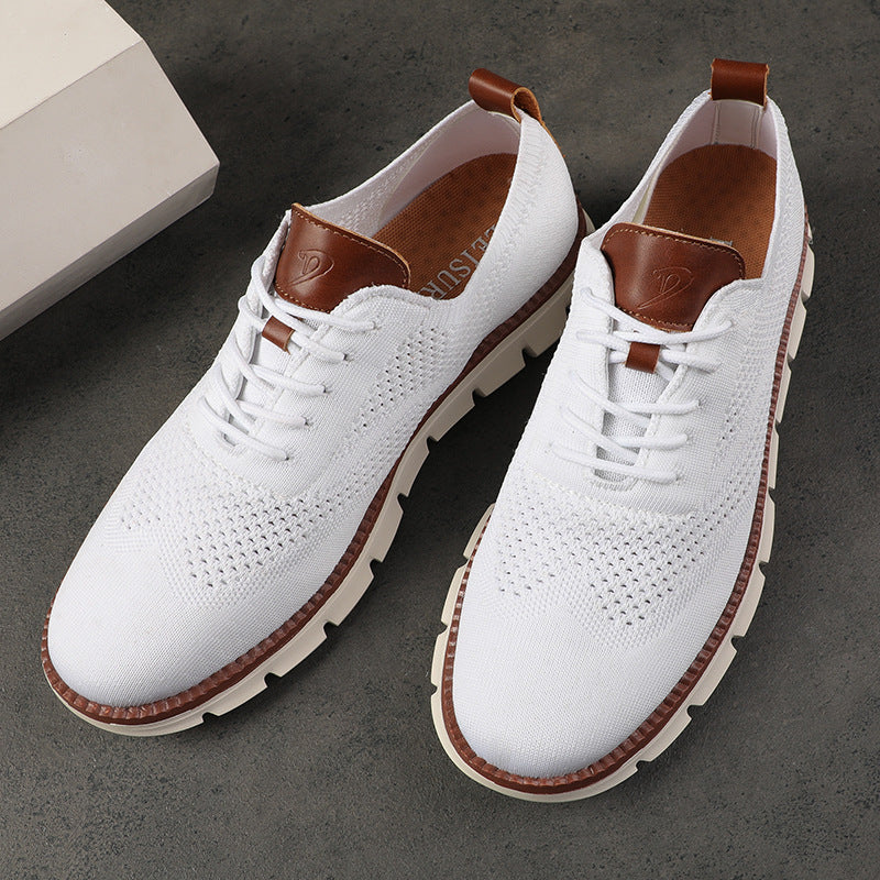 Schlupf-Sneakers - Bequeme Mesh-Walking-Schuhe für Männer-Weiß-40-Chaps Herrenmode