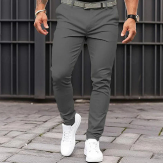 Schmale Chinos | Stretch | Schmaler Schnitt | Chino-Hosen | Herrenhosen-Dunkelgrau-S-Chaps Herrenmode