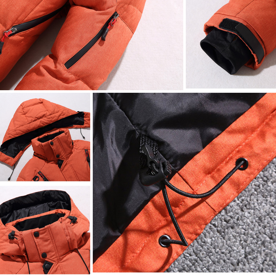 Schneefeste Jacke | Warm | Mit Kapuze | Daunenjacke | Wintermäntel und -jacken für Herren-Chaps Herrenmode