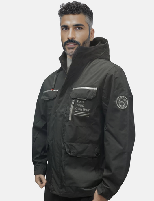 Schneefeste Jacke | Wasserdicht | Mit Kapuze | Einsatzjacke | Winterjacke für Herren-Chaps Herrenmode