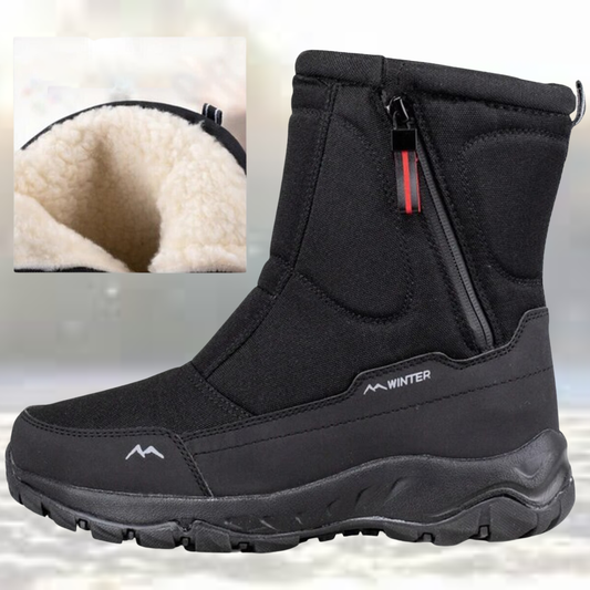 Schneestiefel – Mit Fell gefüttert – Rutschfest – Winterstiefel – Herrenstiefel-Schwarz-36-Chaps Herrenmode