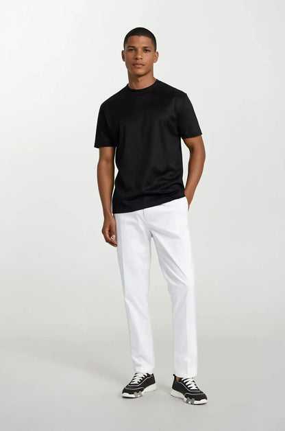 Schwarzes T-Shirt | Rundhalsausschnitt | Relaxed Fit | Schlichtes T-Shirt | Herren T-Shirt-Chaps Herrenmode