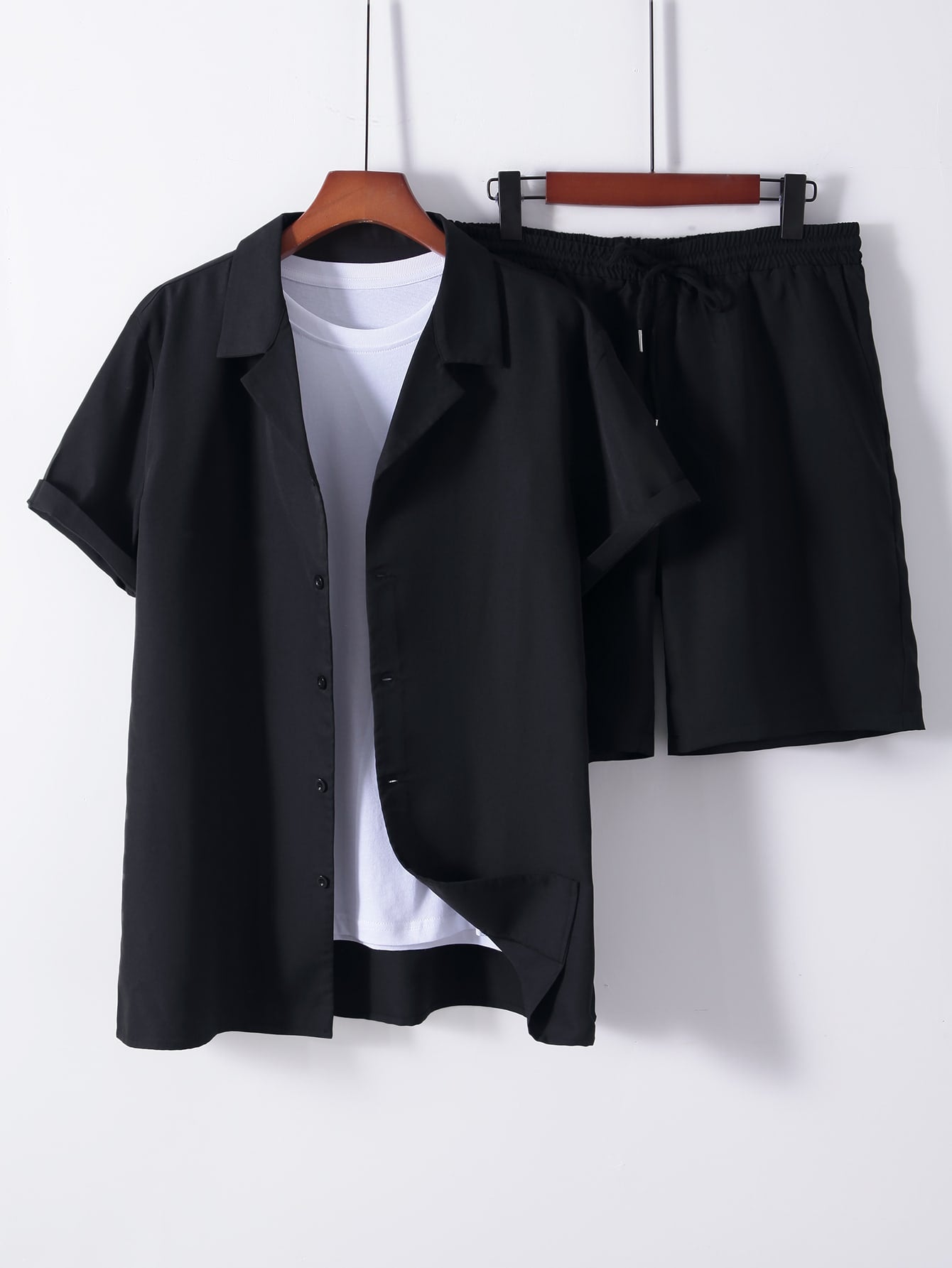 Shirt und Shorts Set | Kurzarm | Co-Ord | Zweiteiliges Set | Herren Sommer Sets-Chaps Herrenmode