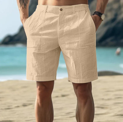 Shorts aus Leinen - Leichte Sommershorts für Männer mit Taschen-Khaki-S-Chaps Herrenmode