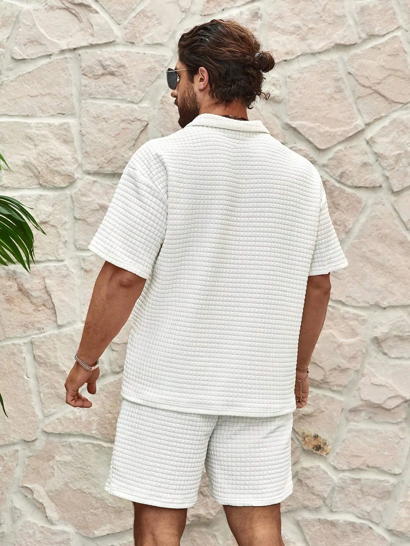 Shorts und Shirt Set - Herren Kurzarm-Polo Zweiteiliges Set für den Sommer-Chaps Herrenmode