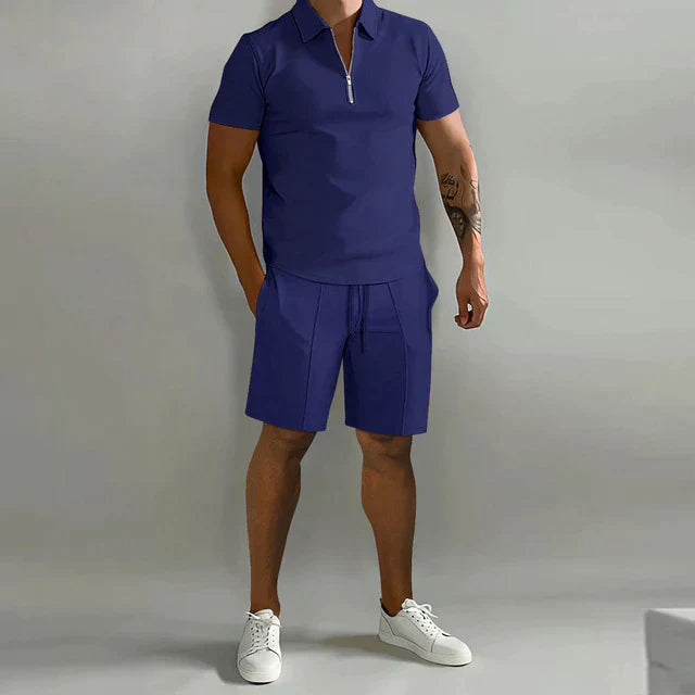 Shorts und T-Shirt-Set | Polo | Kurzarm | Zweiteiliges Set | Sommer-Set für Männer-Chaps Herrenmode