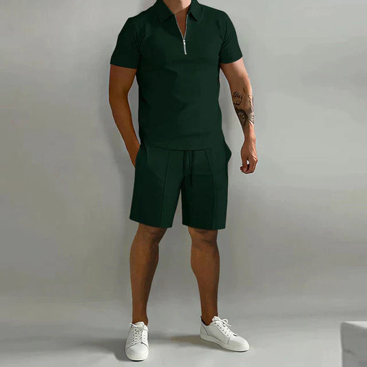 Shorts und T-Shirt-Set | Polo | Kurzarm | Zweiteiliges Set | Sommer-Set für Männer-Chaps Herrenmode