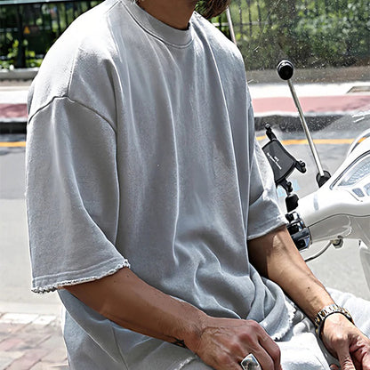 Shorts und T-Shirt-Set – lockere Passform – oversized – zweiteiliges Set – Sommerkleidung für Männer-Chaps Herrenmode