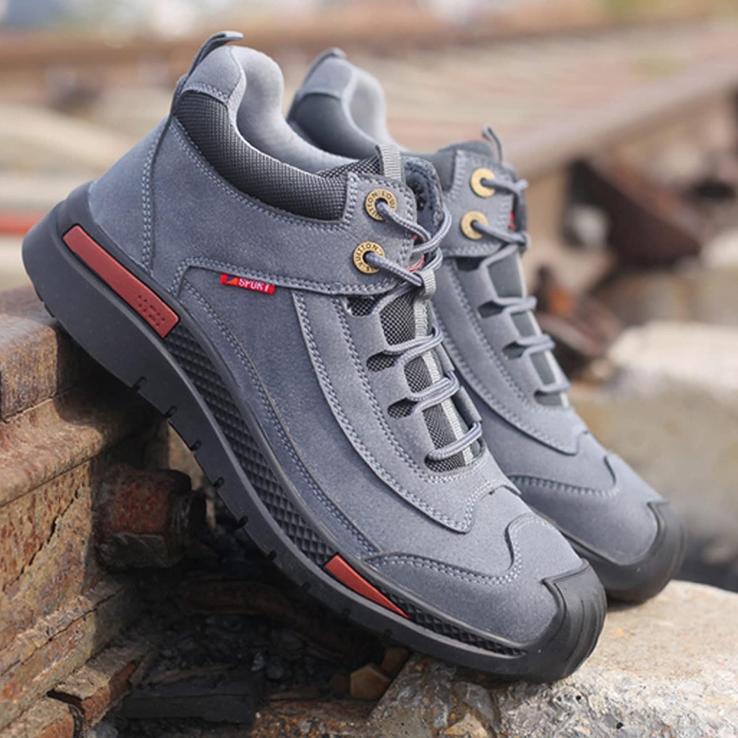 Sicherheitsschuhe | Wasserdicht | Rutschfest | Herrenschuhe-Grau-39-Chaps Herrenmode