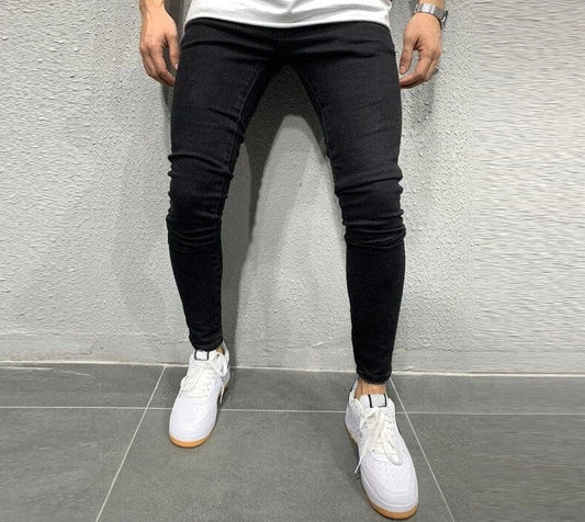 Skinny-Jeans – Bequem – schmale Passform – Stretch-Jeans – Herrenjeans-Schwarz-S-Chaps Herrenmode