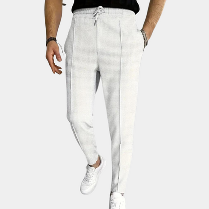 Skinny Sweatpants für Männer - Elastische Taille - Slim Fit - Freizeithosen - Herrenhosen-Weiß-S-Chaps Herrenmode