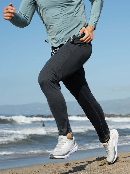 Slim Fit Jogger - Skinny - Sweatpants - Stretchhosen - Herren Activewear-Holzkohle Heidekraut-S-Chaps Herrenmode