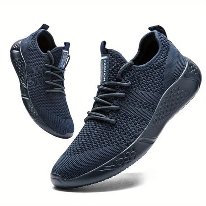 Slip-on Turnschuhe - Atmungsaktive, leichte Mesh-Turnschuhe für Männer-Blau-36-Chaps Herrenmode