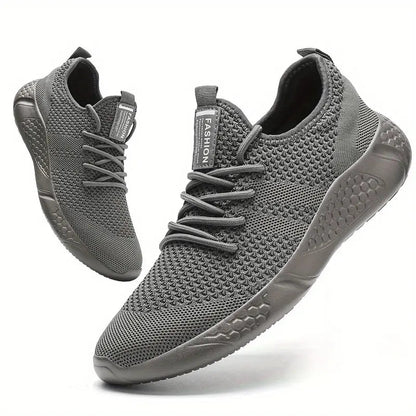 Slip-on Turnschuhe - Atmungsaktive, leichte Mesh-Turnschuhe für Männer-Dunkelgrau-36-Chaps Herrenmode