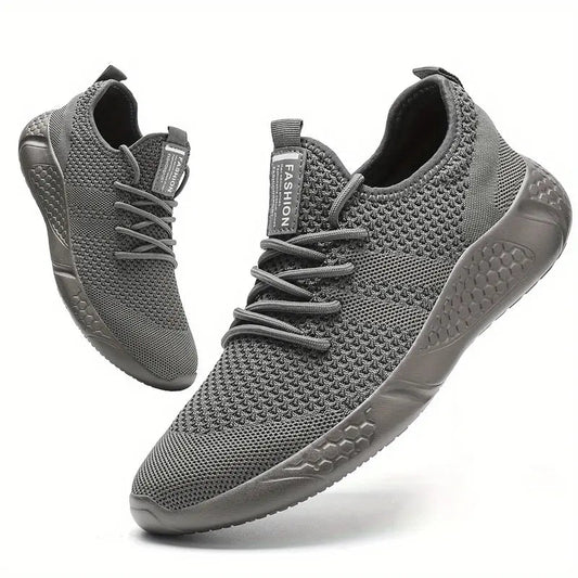 Slip-on Turnschuhe - Atmungsaktive, leichte Mesh-Turnschuhe für Männer-Dunkelgrau-36-Chaps Herrenmode