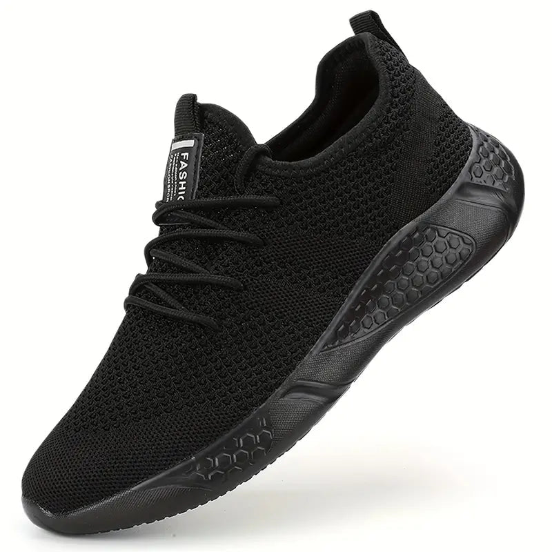 Slip-on Turnschuhe - Atmungsaktive, leichte Mesh-Turnschuhe für Männer-Schwarz-36-Chaps Herrenmode